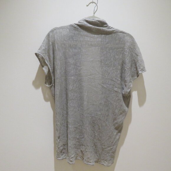 MARGARET O'LEARY 100% Linen Loose Fit Cowl Neck To Neutral Tan Beachy - Size S - Picture 8 of 11